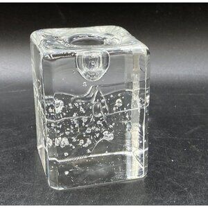 Iittala Arkipelago ICE Glass Triangular Candle Holder Timo Sarpaneva Finland